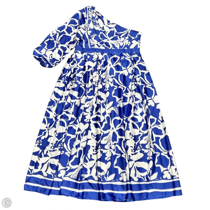 Dress Casual Maxi By Fashion Nova In Blue & White, Size: 3x
