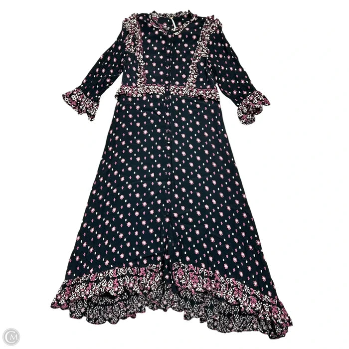 Dress Casual Maxi By Free People In Black & Purple, Size: S