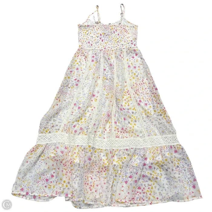 Dress Casual Maxi By Jessica Simpson In White & Yellow, Size: Xs