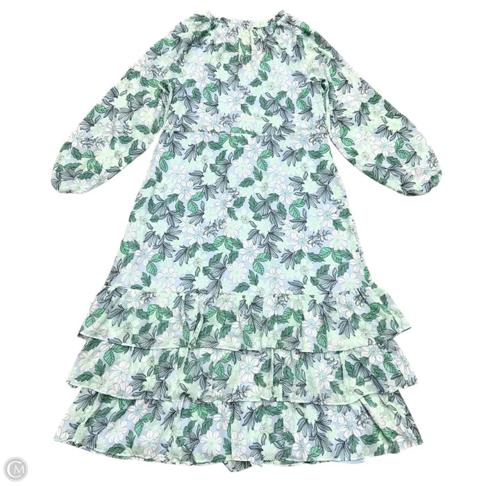 Dress Casual Maxi By Loft In Blue & Green, Size: L