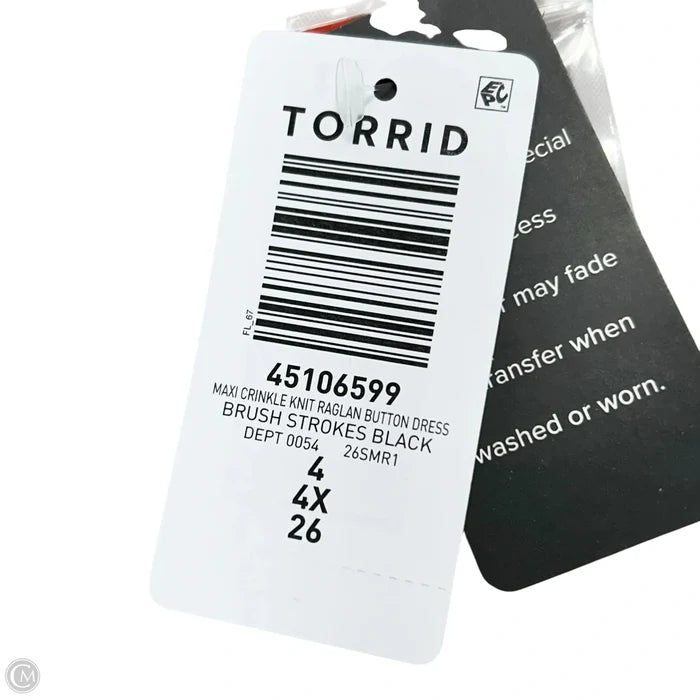 Dress Casual Maxi By Torrid In Black & White, Size: 4x