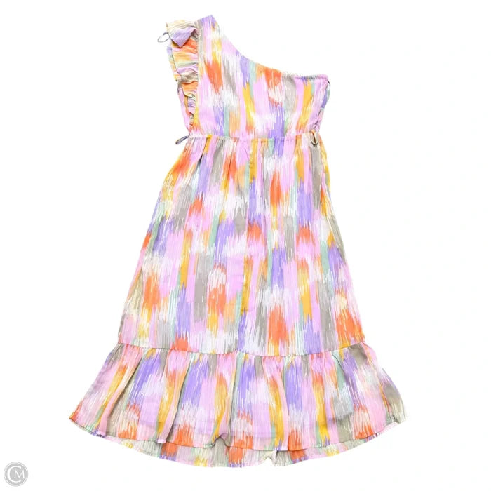 Dress Casual Midi By Aqua In Purple & Yellow, Size: S