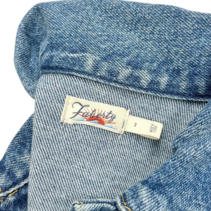 Dress Casual Midi By Faherty In Blue Denim, Size: Xs