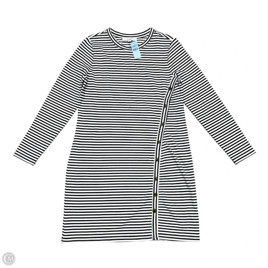 Dress Casual Midi By Loft In Black & White, Size: Mp