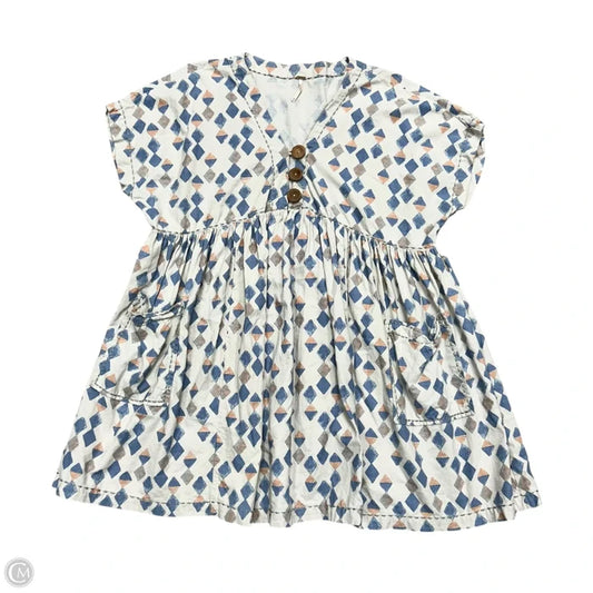Dress Casual Short By Free People In Blue & Cream, Size: M