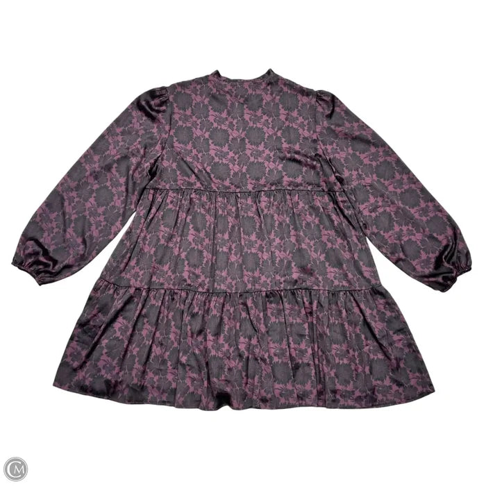 Dress Casual Short By J Flower In Black & Purple, Size: L