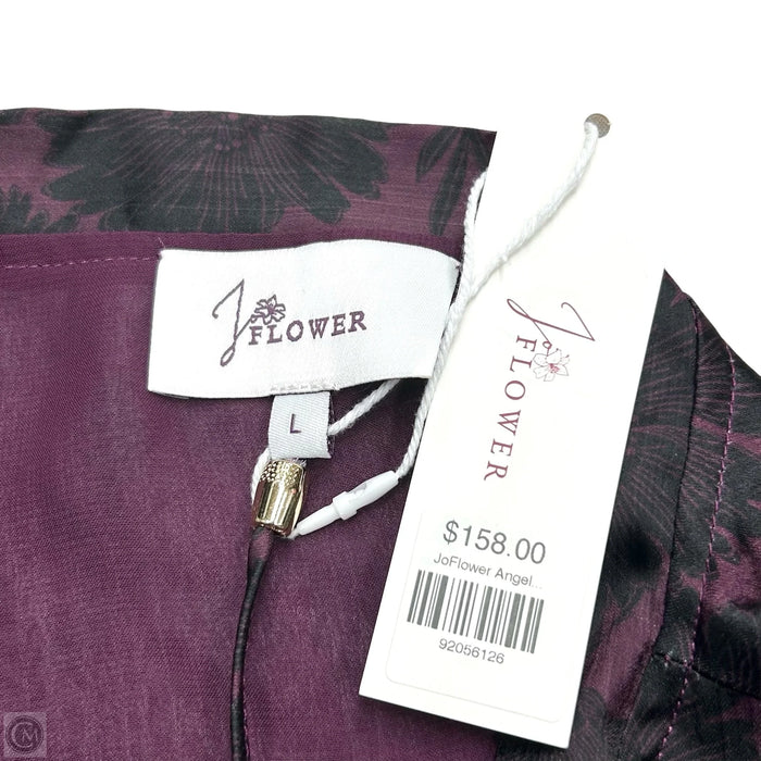 Dress Casual Short By J Flower In Black & Purple, Size: L