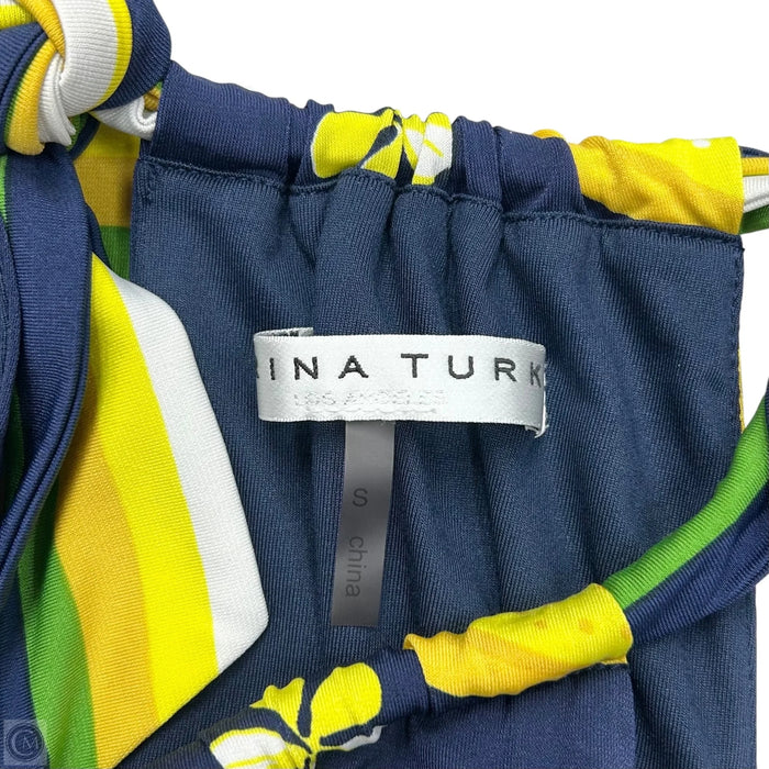 Dress Casual Short By Trina Turk In Blue & Yellow, Size: S