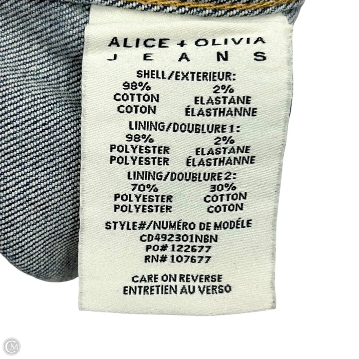 Dress Designer By Alice + Olivia In Blue Denim, Size: S