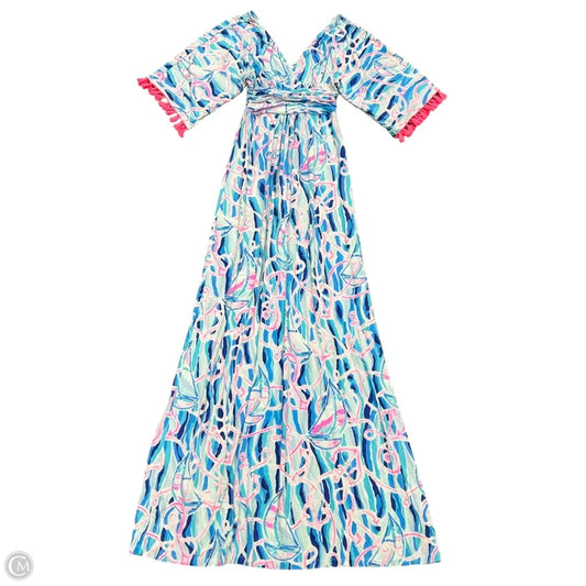 Dress Designer By Lilly Pulitzer In Blue & Pink, Size: Xxs