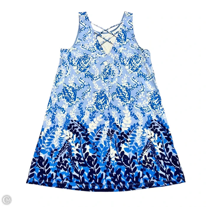 Dress Designer By Lilly Pulitzer In Blue & White, Size: L