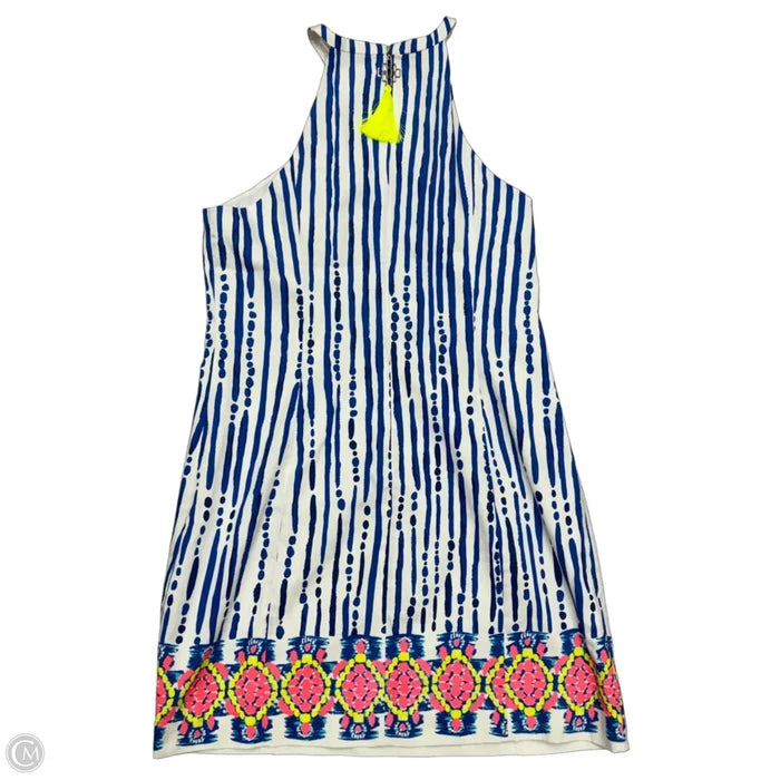 Dress Designer By Lilly Pulitzer In Blue & White, Size: L