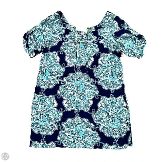 Dress Designer By Lilly Pulitzer In Blue & White, Size: Xl