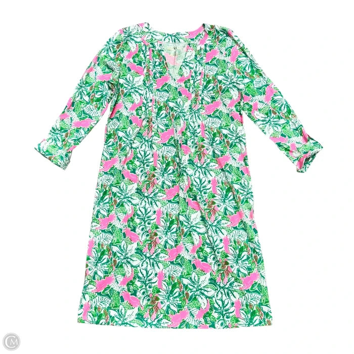 Dress Designer By Lilly Pulitzer In Green & Pink, Size: S