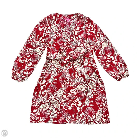 Dress Designer By Lilly Pulitzer In Red & Tan, Size: S