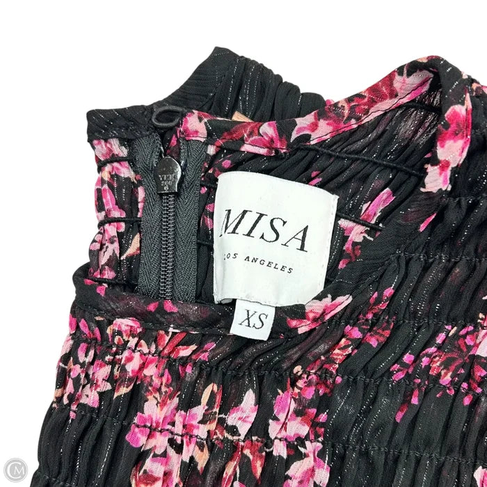 Dress Designer By Misa In Black & Pink, Size: Xs