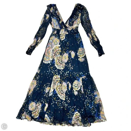 Dress Party Long By Anthropologie In Navy, Size: Xs