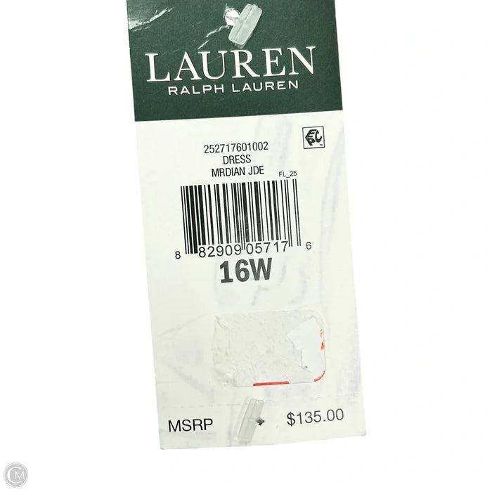 Dress Party Midi By Lauren By Ralph Lauren In Teal, Size: Xl