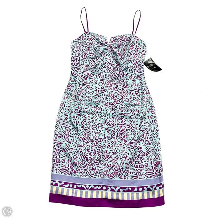 Dress Party Midi By Nicole Miller In Blue & Purple, Size: M