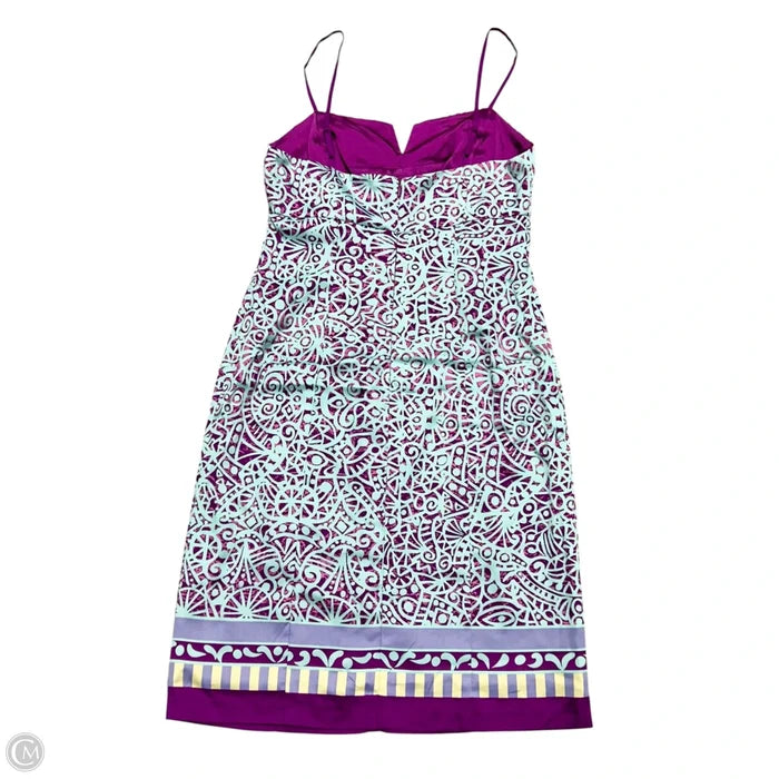 Dress Party Midi By Nicole Miller In Blue & Purple, Size: M