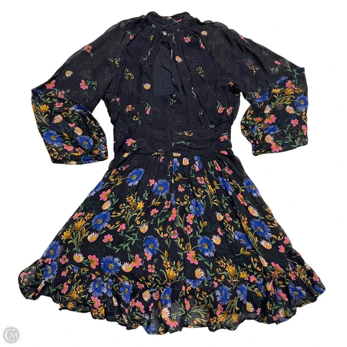 Dress Party Short By Anthropologie In Black & Pink, Size: S