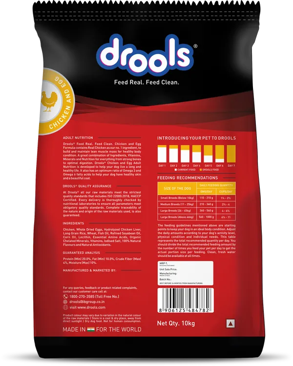 Drools Adult Chicken and Egg Dry Dog Food