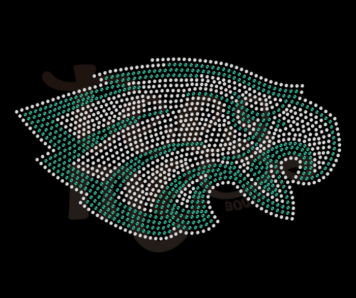 Eagle Head Mascot RHINESTONE TRANSFER
