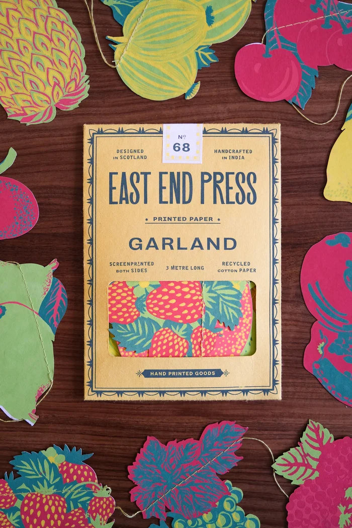 East End Press Sewn Fruit Paper Garland