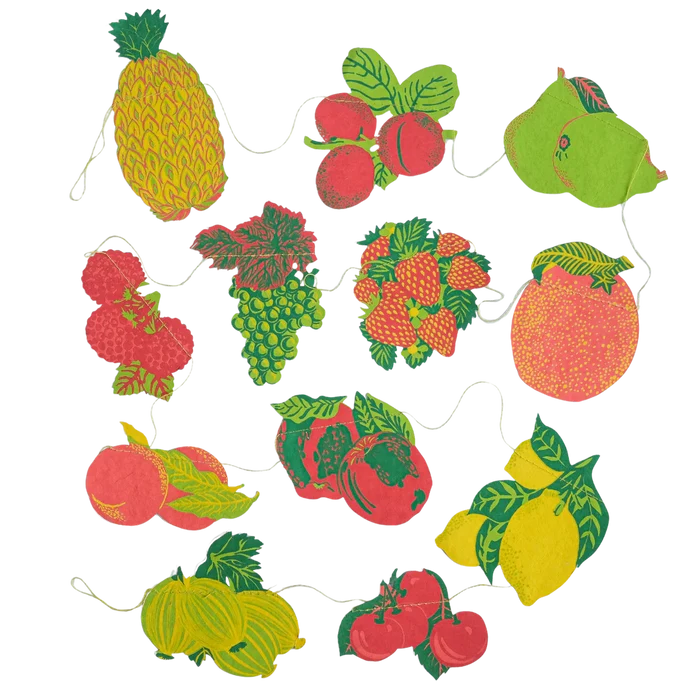 East End Press Sewn Fruit Paper Garland