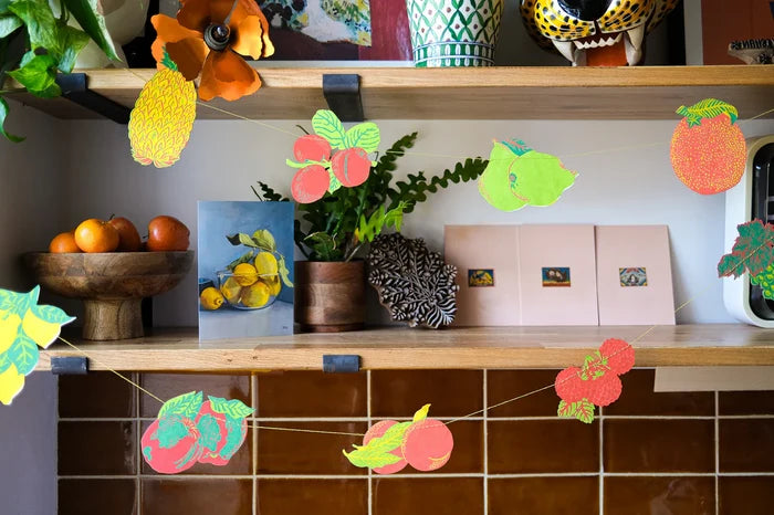 East End Press Sewn Fruit Paper Garland