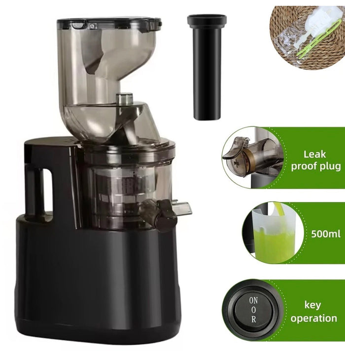 Electric Juicer Machine Juice Fruit Squeezer Slow Masticating Brush Pulp Cup