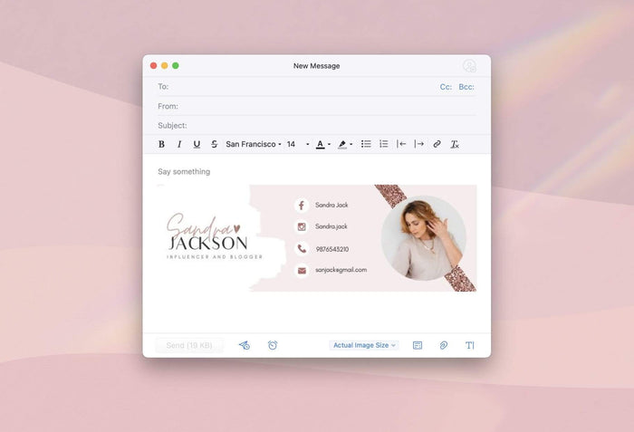 Ladystrategist Email Signature Template Editable Canva Template Rose Gold instagram canva templates social media templates etsy free canva templates