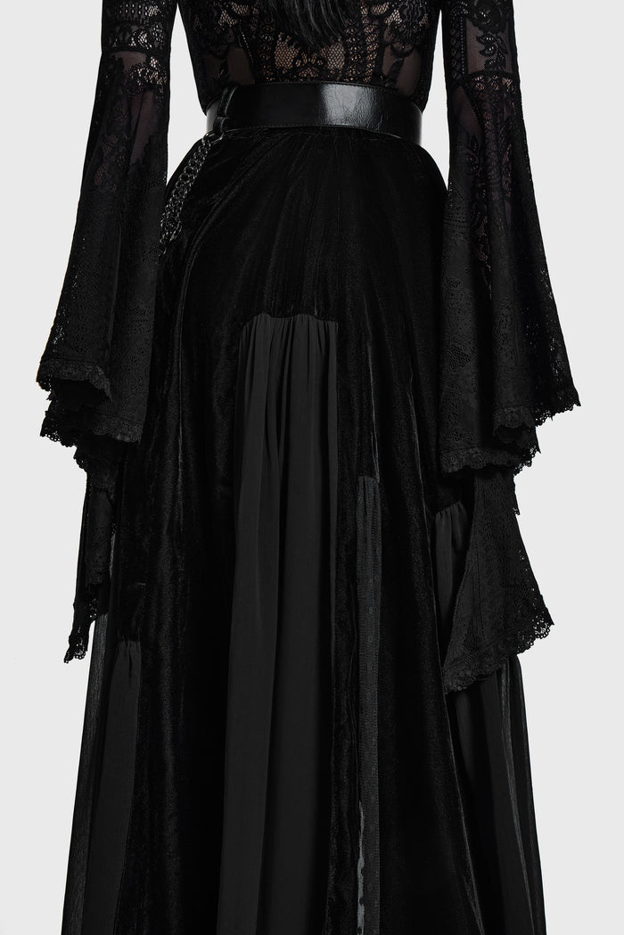 Estria Hex Chiffon Maxi Skirt