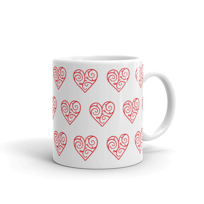 Fall In Love Vine Hearts Ceramic Mug - Bloom Seventy Seven