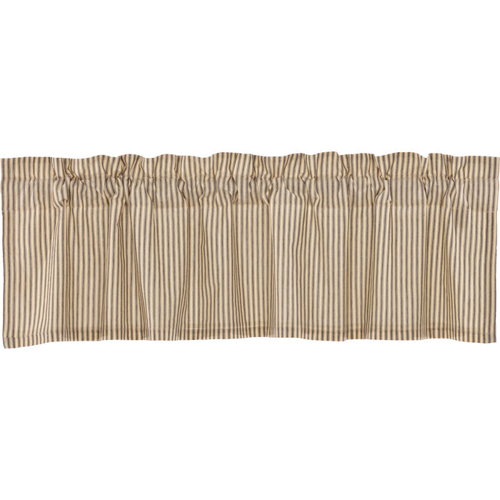Farmstead Charcoal Ticking Stripe Valance