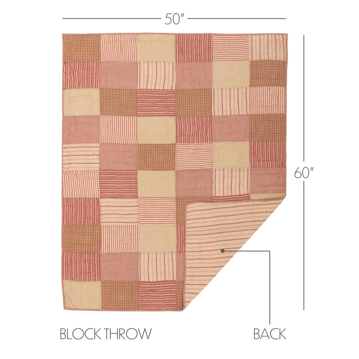 Farmstead Red Block Throw-Lange General Store