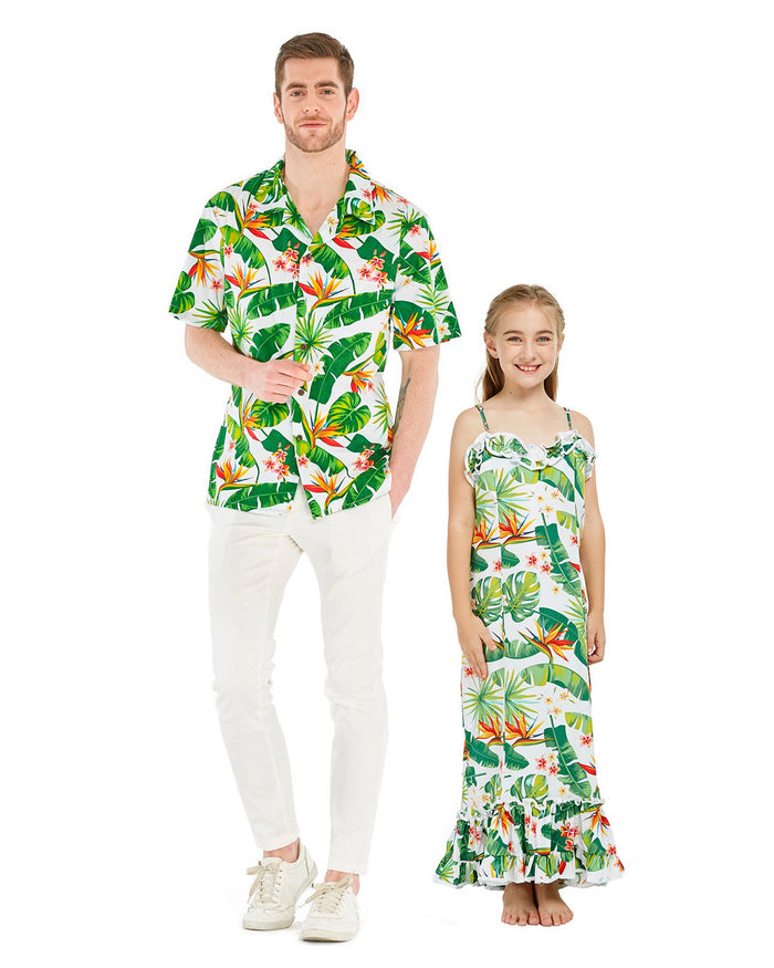 Father Daughter Kauai Set in Bird of Paradise