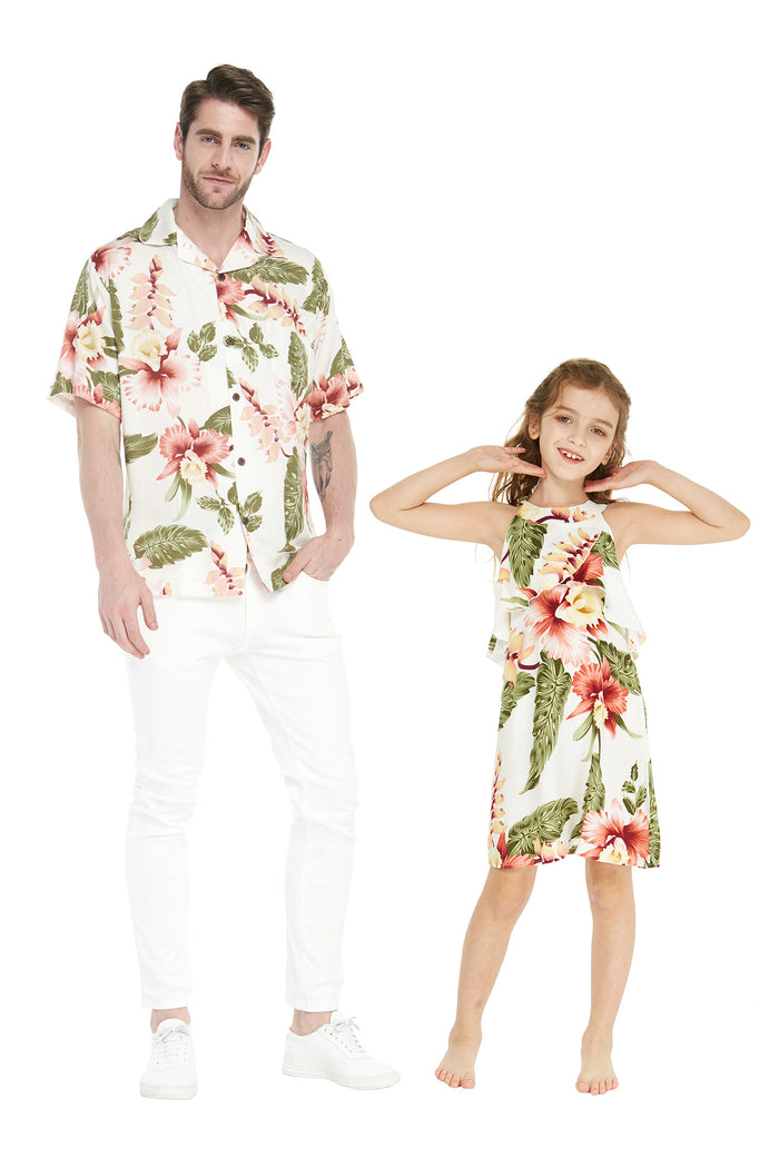 Father Daughter Malia Set in Rafelsia Cream