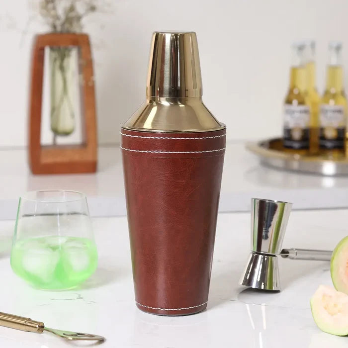 Faux Leather Cocktail Shaker