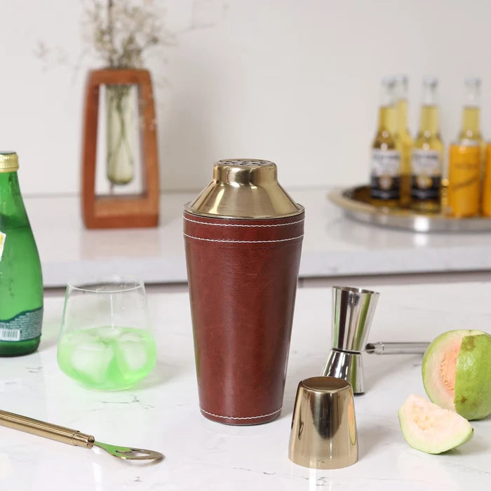 Faux Leather Cocktail Shaker