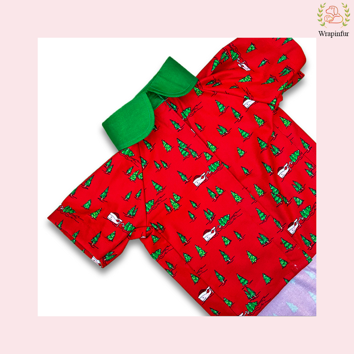 Festive Red Christmas Dog Shirt – Cozy Winter Holiday Outfit