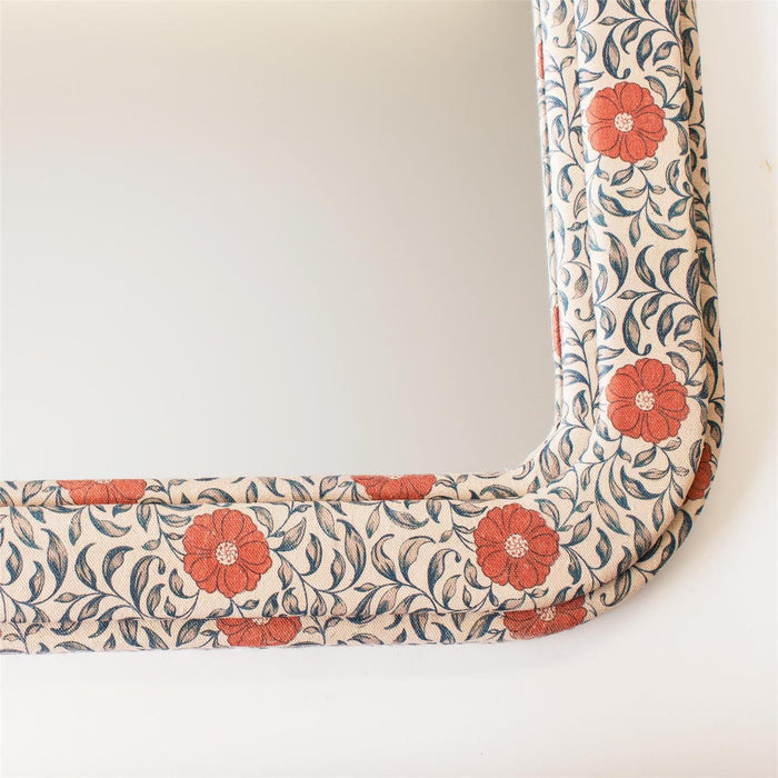 Floral Textile Framed Mirror