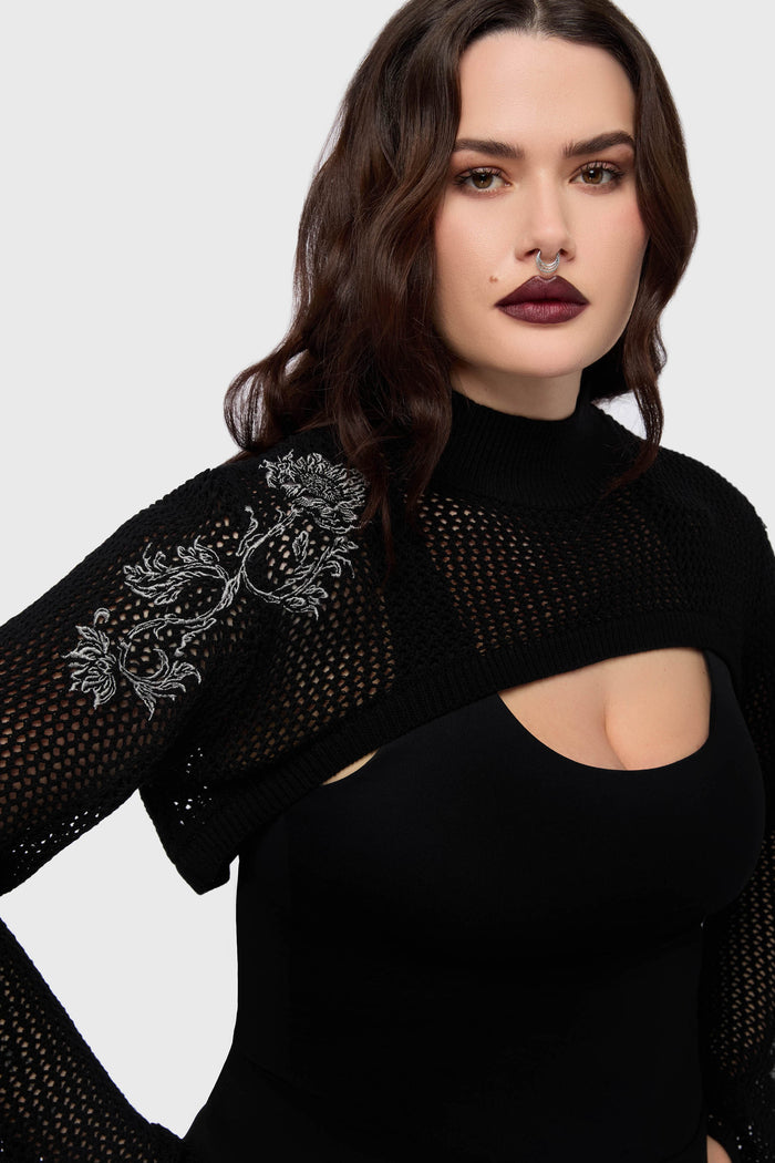 Gaia Adorned Knit Bolero