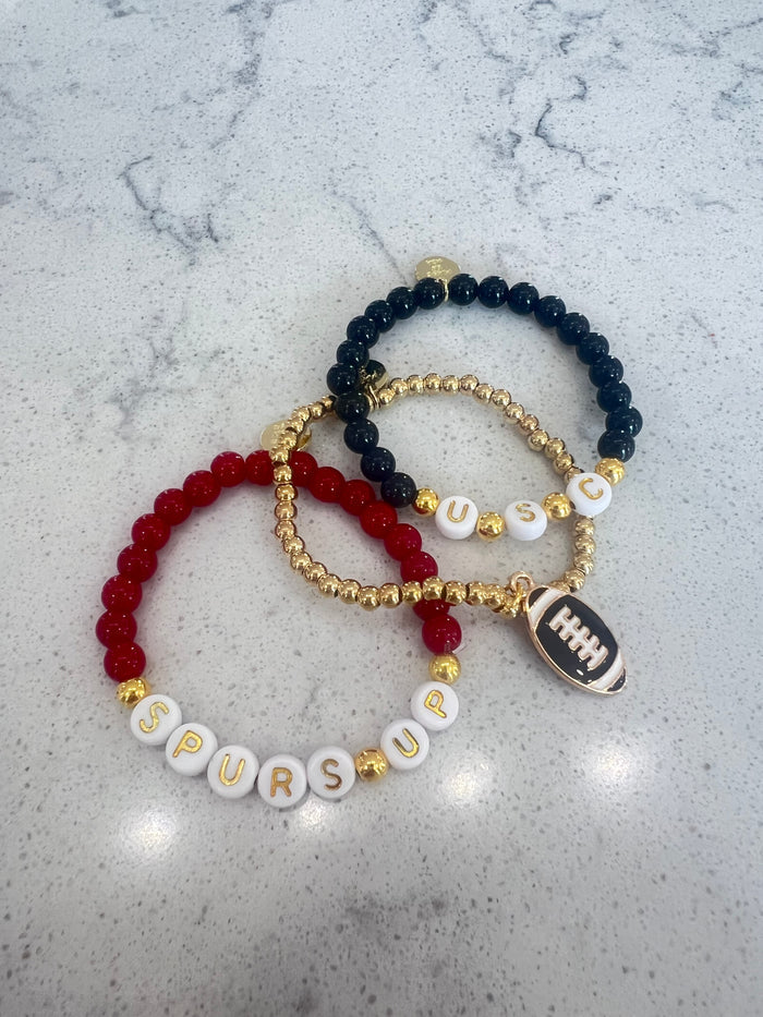 Garnet Beaded Bracelet