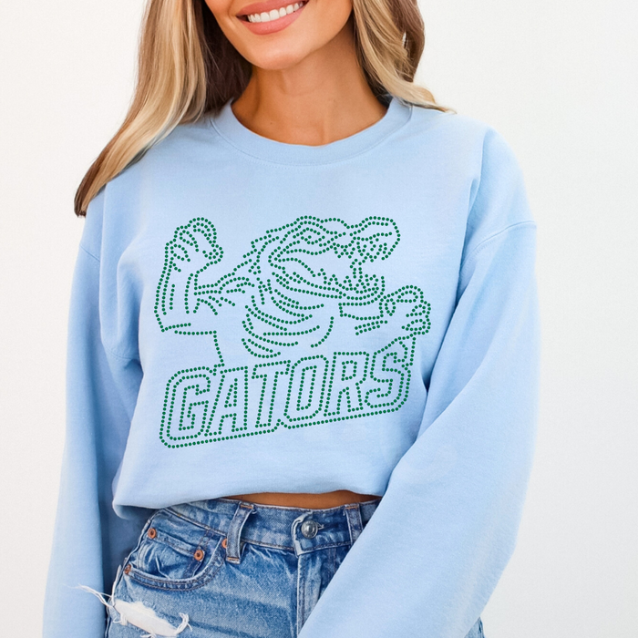 Gators w/ Mascot Name RHINESTONE TRANSFER
