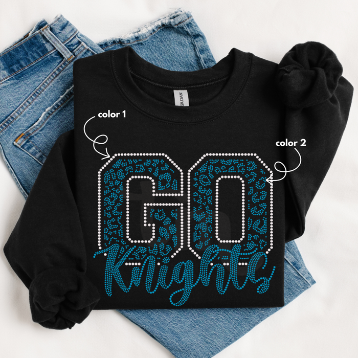 Go Knights Leopard Print SPANGLE TRANSFER