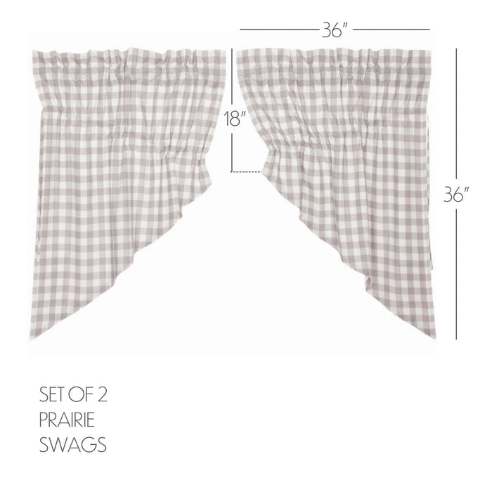 Grace Ann Buffalo Check Prairie Swag Curtains