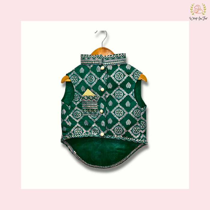 Buy Green Embroidered Dog Sherwani