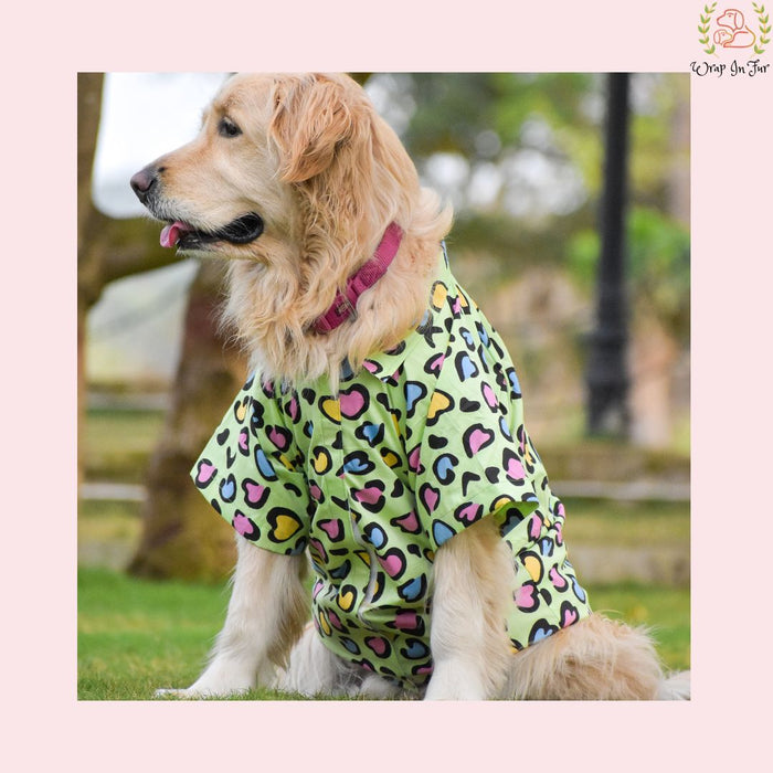Green Heart Dog Shirt