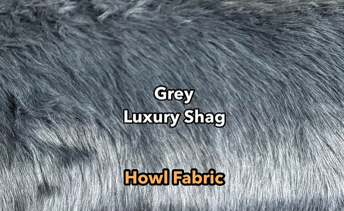 Grey Luxury Shag Faux Fur - Howl Fabrics